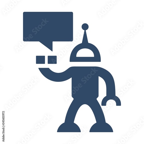 Chatbot icon in trendy flat style. Artificial intelligence sign.