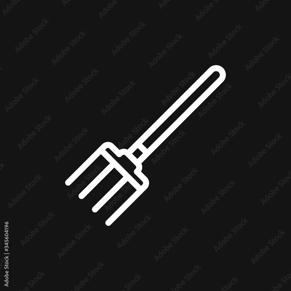 Pitchfork icon in flat style isolated on background. For your design, logo. Vector illustration. Pitchfork icon in flat style isolated on background. For your design, logo. Vector illustration.