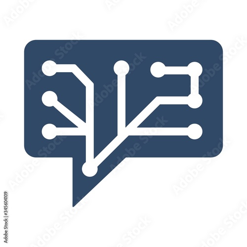 Chatbot icon in trendy flat style. Artificial intelligence sign.