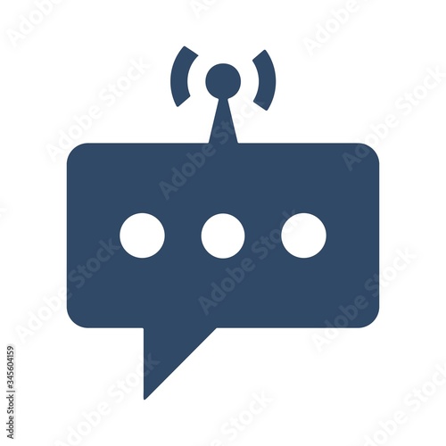Chatbot icon in trendy flat style. Artificial intelligence sign.