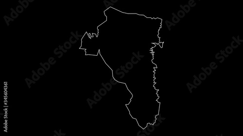 Gavleborg Sweden county map outline animation photo