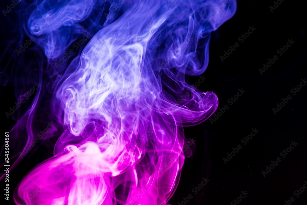 Colored smoke on black background Colored smoke on black background