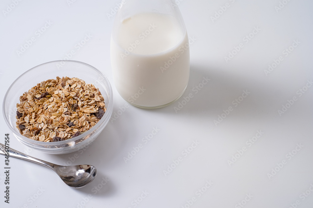 cereal breakfast in a bowl on background cereal breakfast in a bowl on background