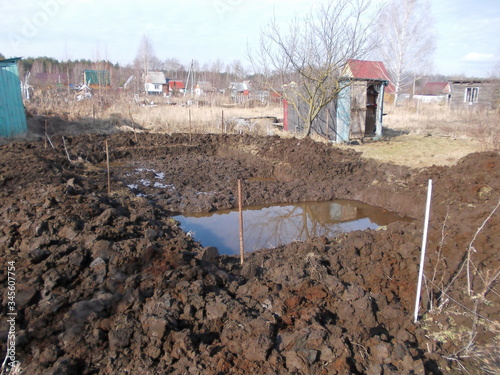 The digging of the pond