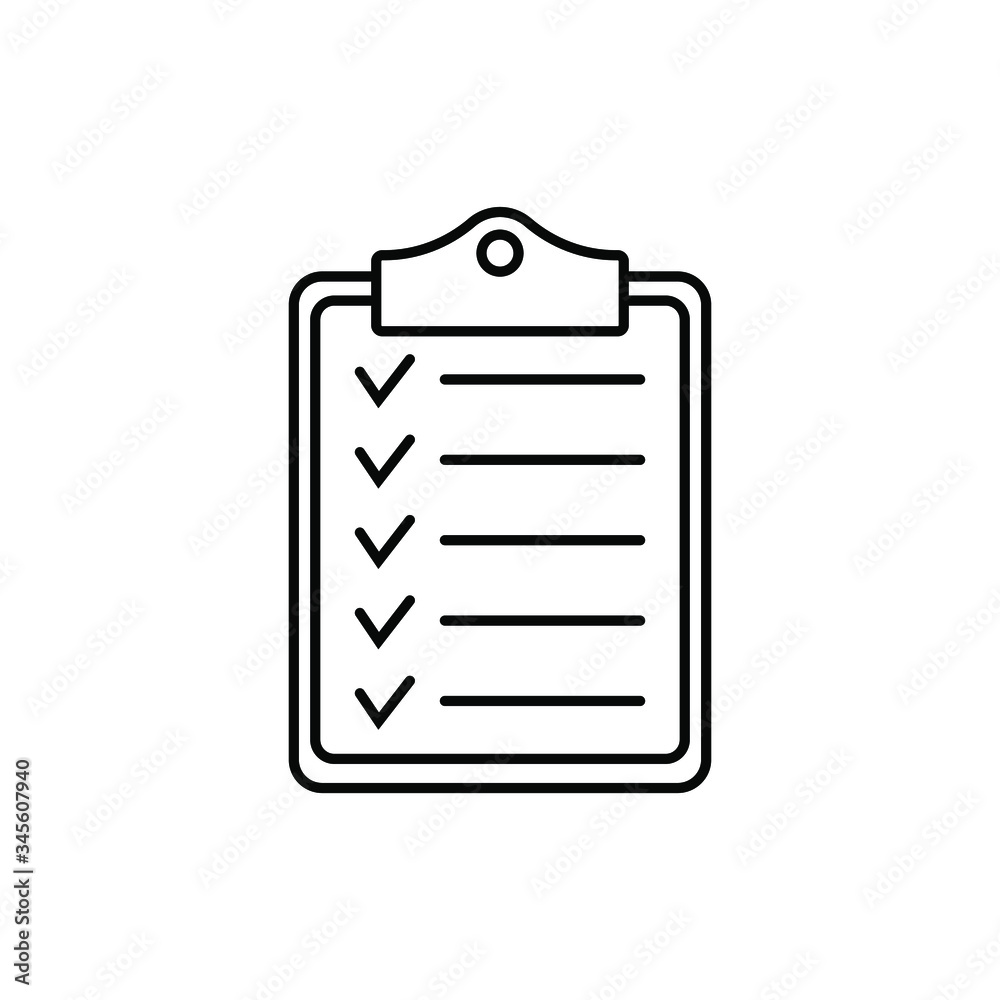 Clipboard icon. Checklist sign symbol for web site and app design. Clipboard icon. Checklist sign symbol for web site and app design.