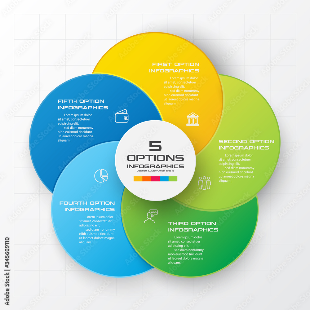 Business infographics 5 steps,Abstract design element,Vector illustration. Business infographics 5 steps,Abstract design element,Vector illustration.