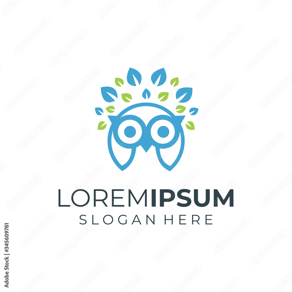 Obraz premium owl nature logo design