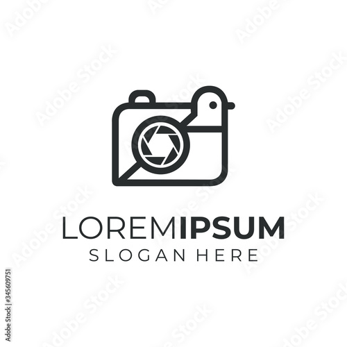 Creative design birds and camera logos