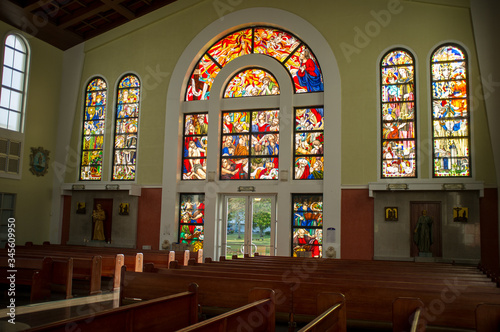 Catholic temple on the island of Guam. United States. April 2012.