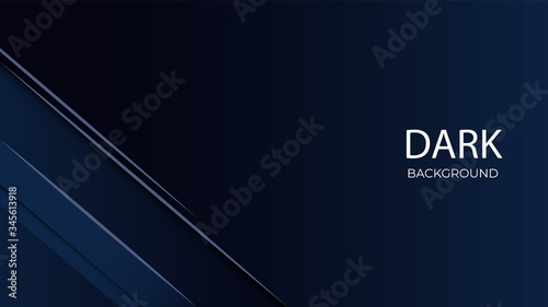 vector graphic design Dark Black Blue modern abstract background wallpaper for business, company, office, corporate, web, presentation, publication, advertising with side blank space EPS 10