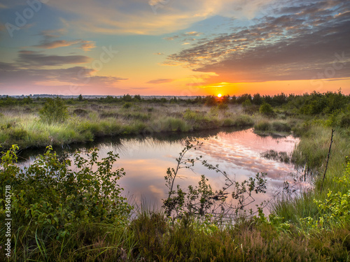 Sunrise over Fochteloerveen swamp