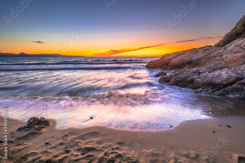 Sunset in Mediterranean sea