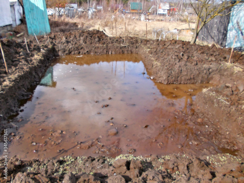 digging a pond on the site