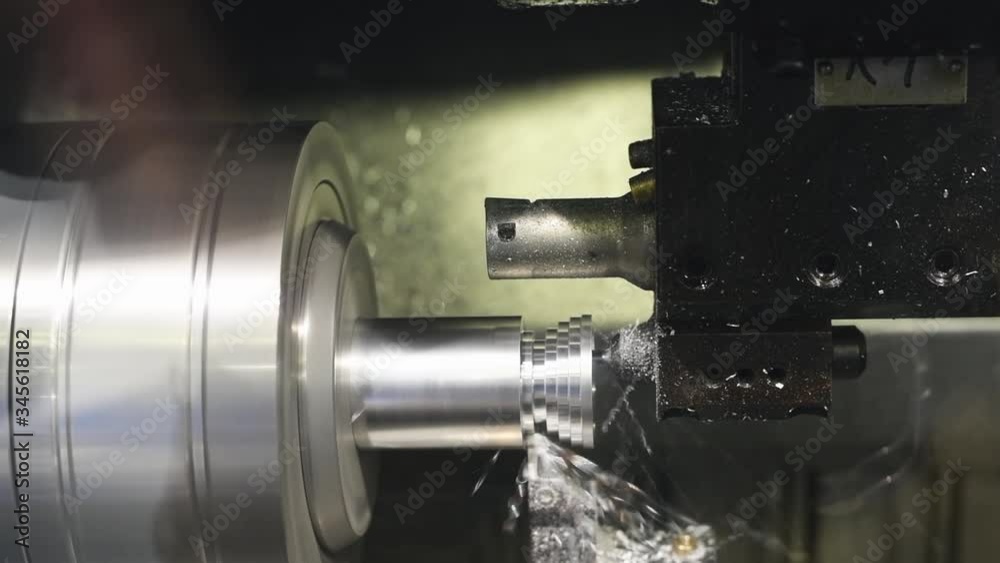 cutting tool at metal working on cnc lather machine