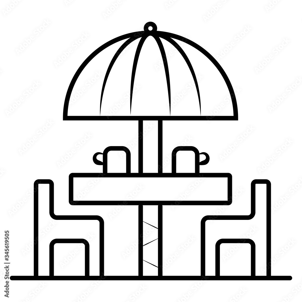 Cafe table and chair icon vector Cafe table and chair icon vector