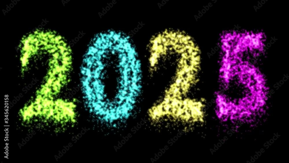 Happy new year fireworks 2025 eve celebration festive event - 3d animation Happy new year fireworks 2025 eve celebration festive event - 3d animation