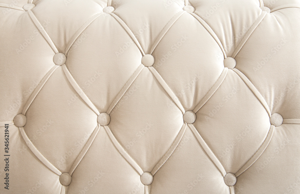 Light beige velour textile diamond pattern with buttons. Background  concept. Furniture sofa cover. Stock Photo | Adobe Stock