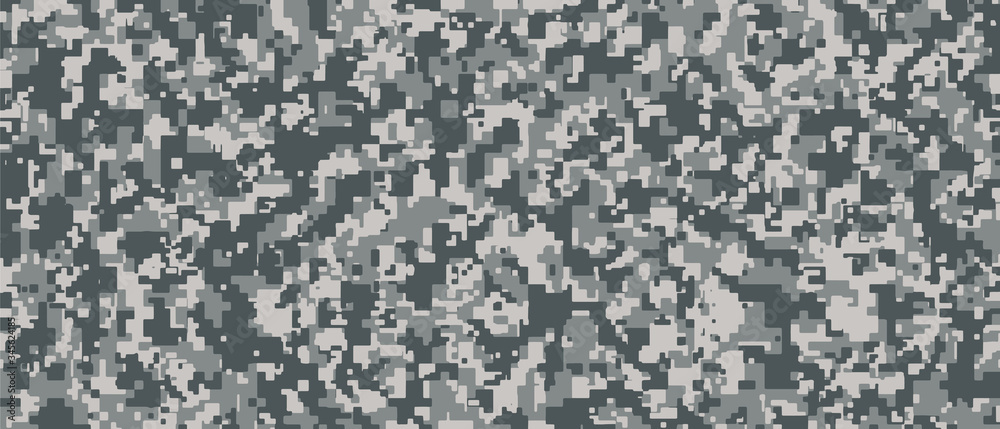 Grey Pixel Camouflage. Digital Camo background, military pattern, army ...