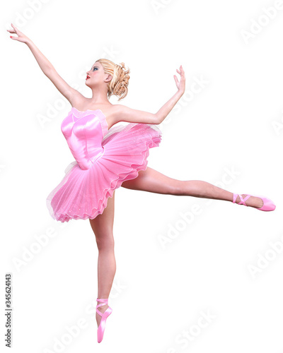 3D ballerina in tutu.