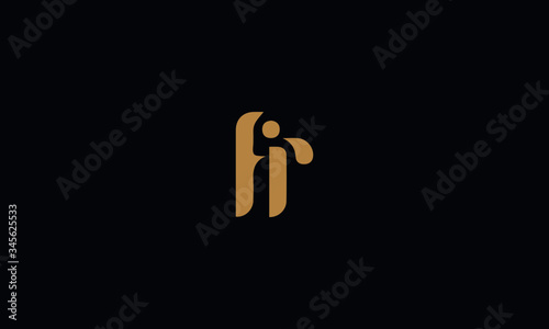 FR logo design template vector illustration minimal design