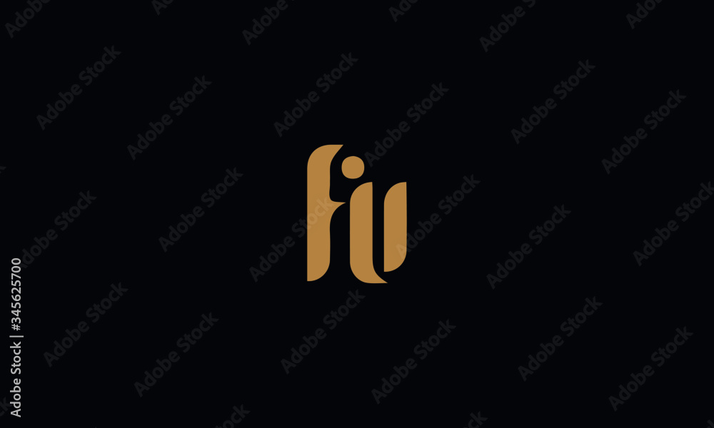 FV logo design template vector illustration minimal design FV logo design template vector illustration minimal design