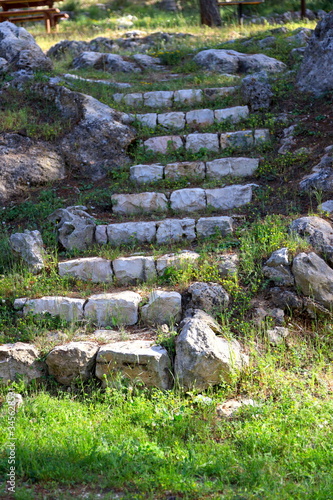 stone steps in the forest