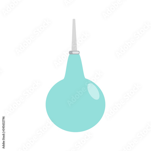 Enema in flat vector illustration isolated on white background. Medical equipment. Design  for medical apps and websites, banner, card, pattern for logo, print