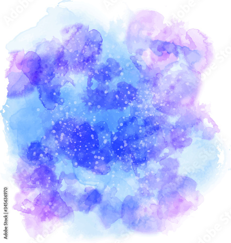 watercolor blue vector. Paint splash texture for background. 