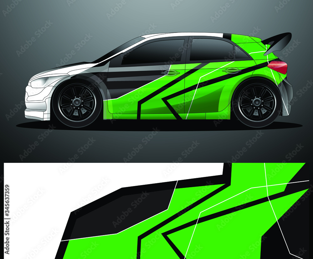 Rally car decal graphic wrap vector, abstract background Rally car decal graphic wrap vector, abstract background