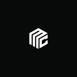 mc letter vector logo abstract