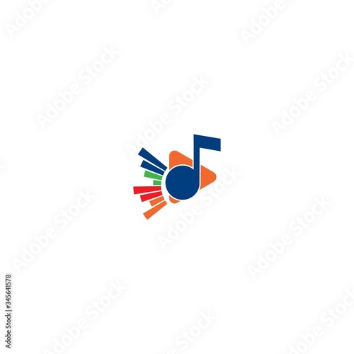 music logo vector icon illustration