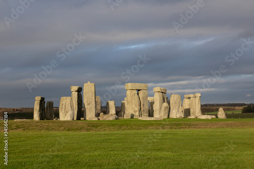 The stones of Stonehenge is famous landmark and nature beautiful in Wiltshire  England. UNESCO World Heritage Sites.