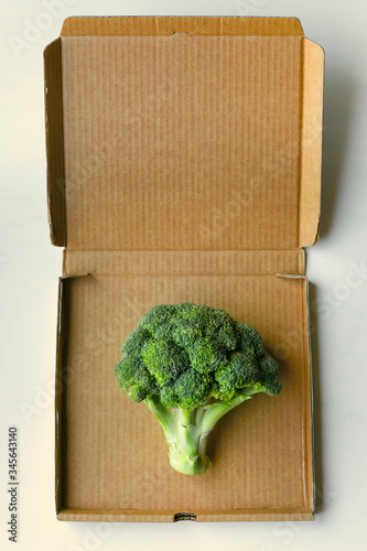 Coliflor en caja de pizza