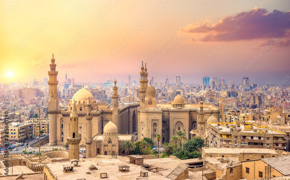 Dusk over Cairo - obrazy, fototapety, plakaty 