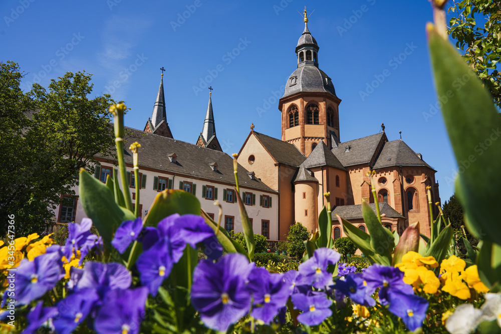 Seligenstadt - a monastery in Germany with a garden
