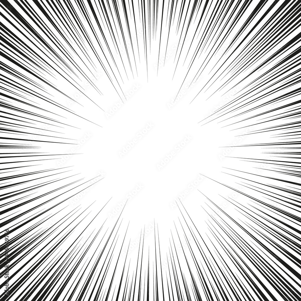 Naklejka premium Radial speed line burst in retro style on light background. Design template vector. Retro vintage style. Burst symbol template. Comic Book Design Element. Retro bright backdrop.