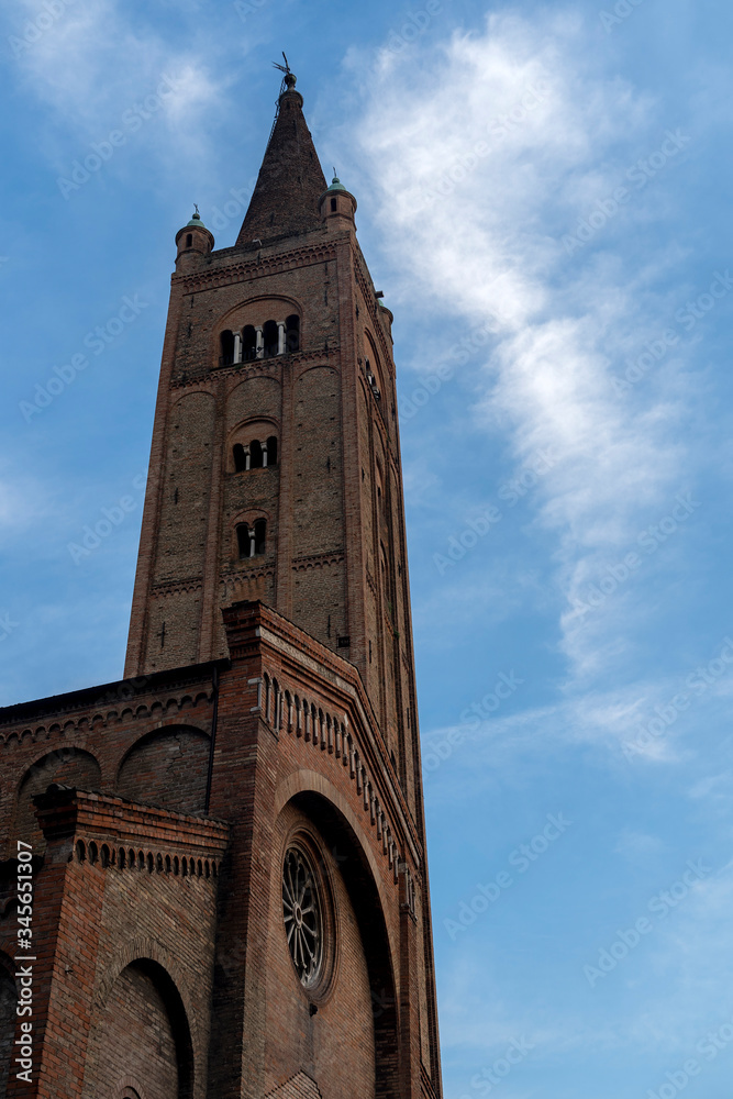 Fototapeta premium Facade of San Mercuriale church in Forli, Emilia Romagna