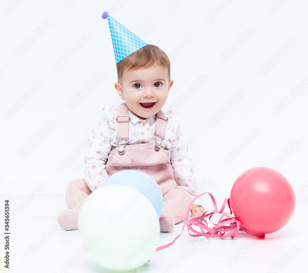 Baby birthday party with ballons Baby birthday party with ballons