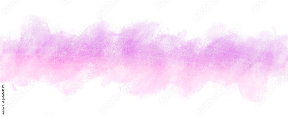 Watercolor stain on a white background. Purple spot light
