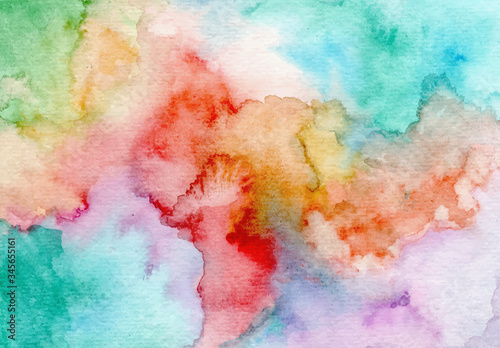 colorful abstract watercolor texture background photo