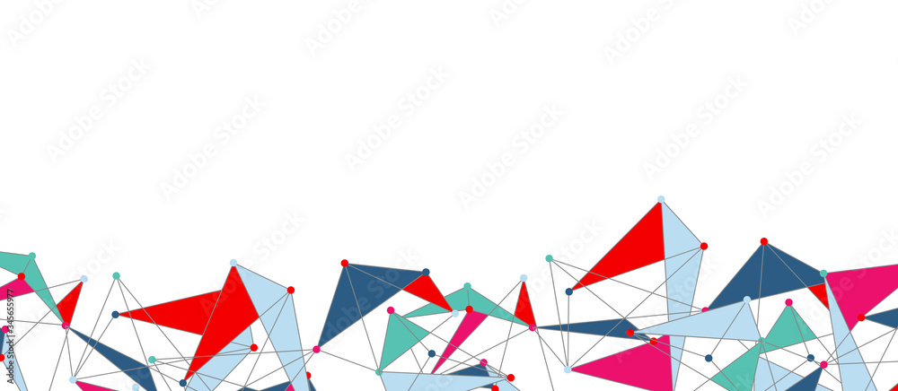 Line points connections, triangular technology design. Abstract geometric background Line points connections, triangular technology design. Abstract geometric background