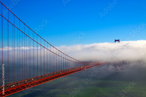 Low Fog in Golden Gate Bridge, San Francisco