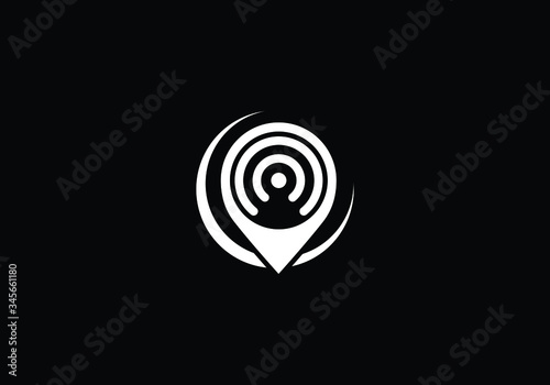 Location icon vector. Pin sign  Navigation map  GPS  direction  place  compass  contact  search concept. Flat style for graphic design  logo  Web  UI  mobile app