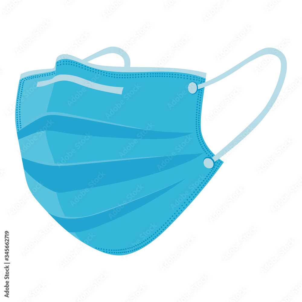 Blue surgical mask or medical mask on white. Virus protection mask for  people. Virus protection concept vector graphic. Blue medical face mask.  Vector illustration. Stock Vector | Adobe Stock
