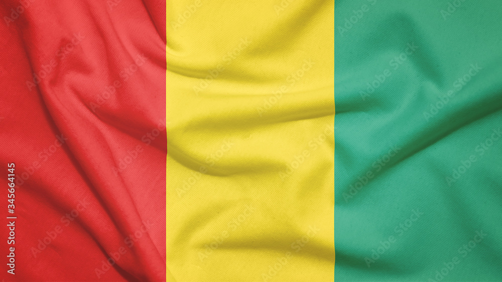 Guinea flag with fabric texture