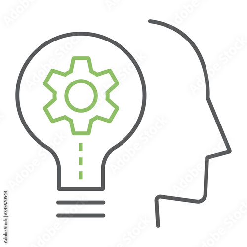 Skill Development color line icon, education and school, idea sign vector graphics, a linear icon on a white background, eps 10.