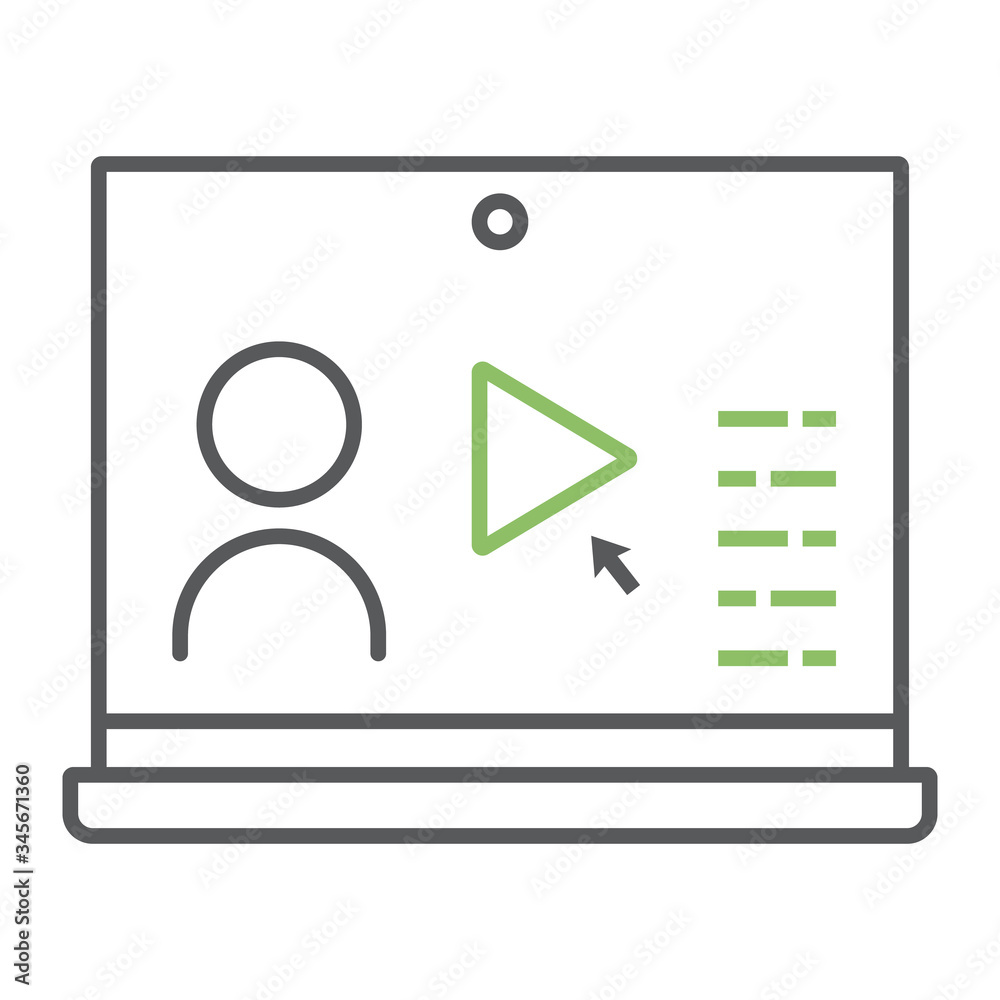 Live webinar color line icon, education and school, online course sign vector graphics, a linear icon on a white background, eps 10. Live webinar color line icon, education and school, online course sign vector graphics, a linear icon on a white background, eps 10.