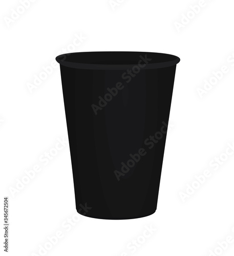 Cardboard or plastic coffee cup. vector illustration