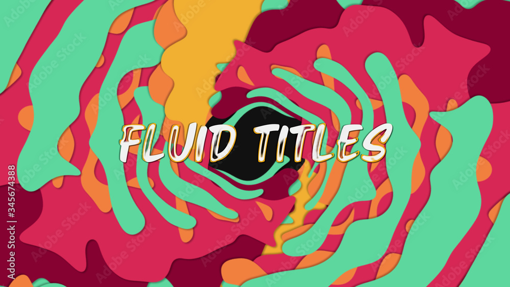 Simple Fluid Swirl Titles Stock Template Adobe Stock