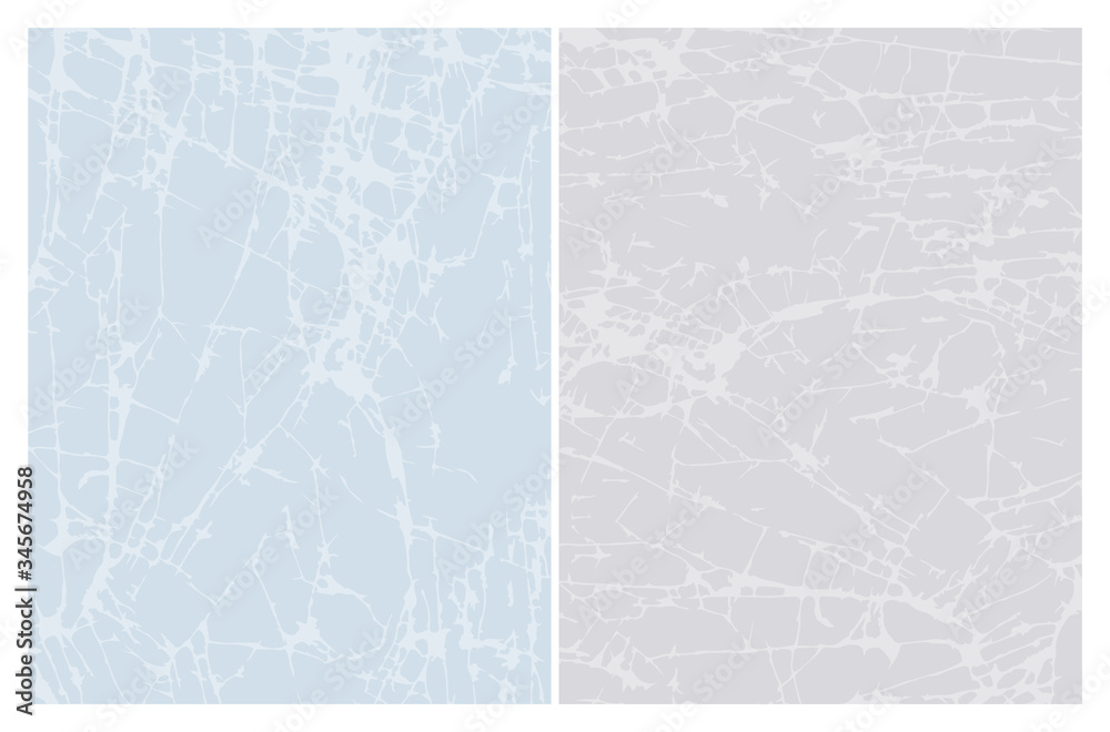 Abstract Geometric Layouts. Irregular Scratches on Pale Blue and Light